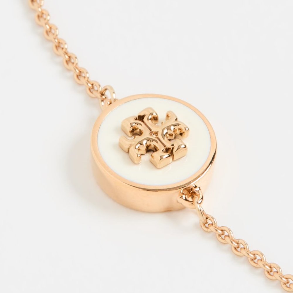 Tory Burch Kira Enamel Chain Bracelet in White (Brand New with dust bag) - Picture 3 of 3